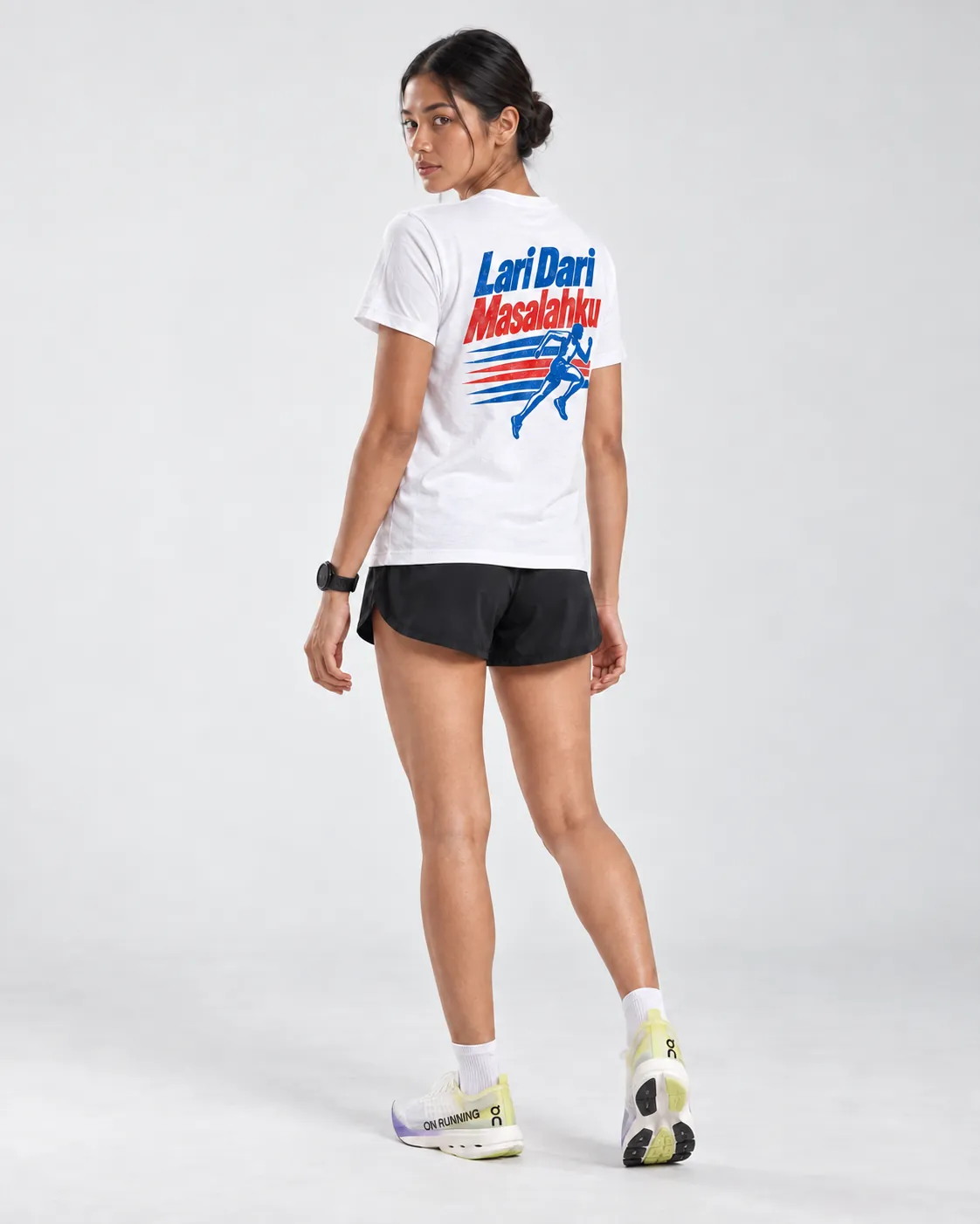 Lari Dari Masalahku White / Female model · Back