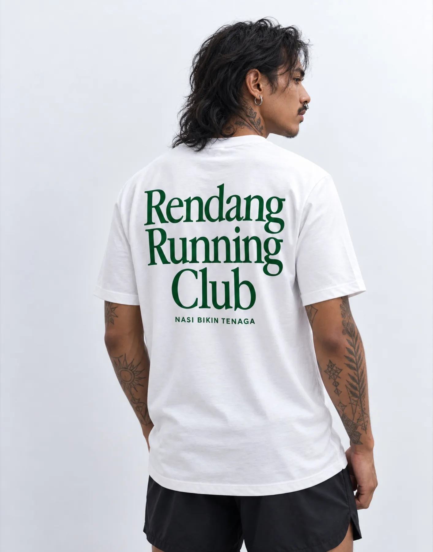 Rendang Running Club White / Male model · Back